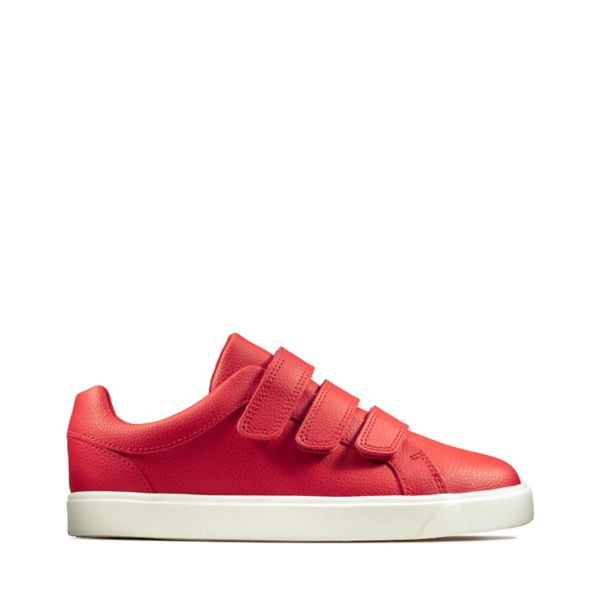 Clarks Girls City Oasis Lo Kid Casual Shoes Red | CA-5983671